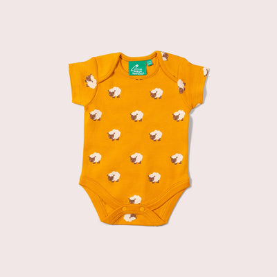 Little Green Radicals - Counting Sheep Organic Baby Bodysuit Set - 2 Pack