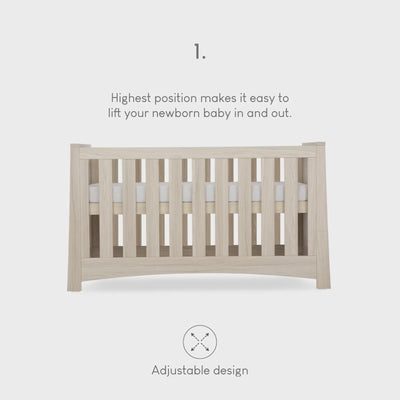 CuddleCo - Isla 3 Piece Nursery Furniture Set - Ash