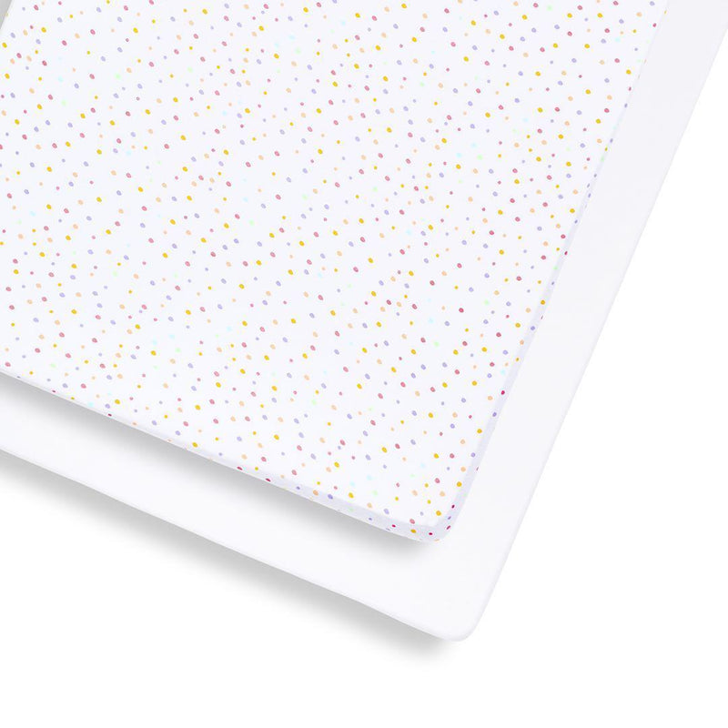 Snuz Cot & Cot Bed Fitted Sheets - Colour Spots - 2 Pack