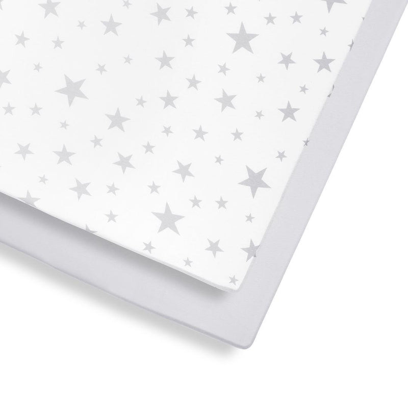 Snuz Cot & Cot Bed Fitted Sheets - Stars - 2 Pack