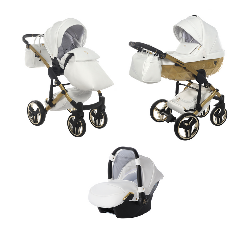 JUNAMA FLUO INDIVIDUAL SATIN WHITE GOLD - 3IN1 (INCLUDES CAR SEAT)