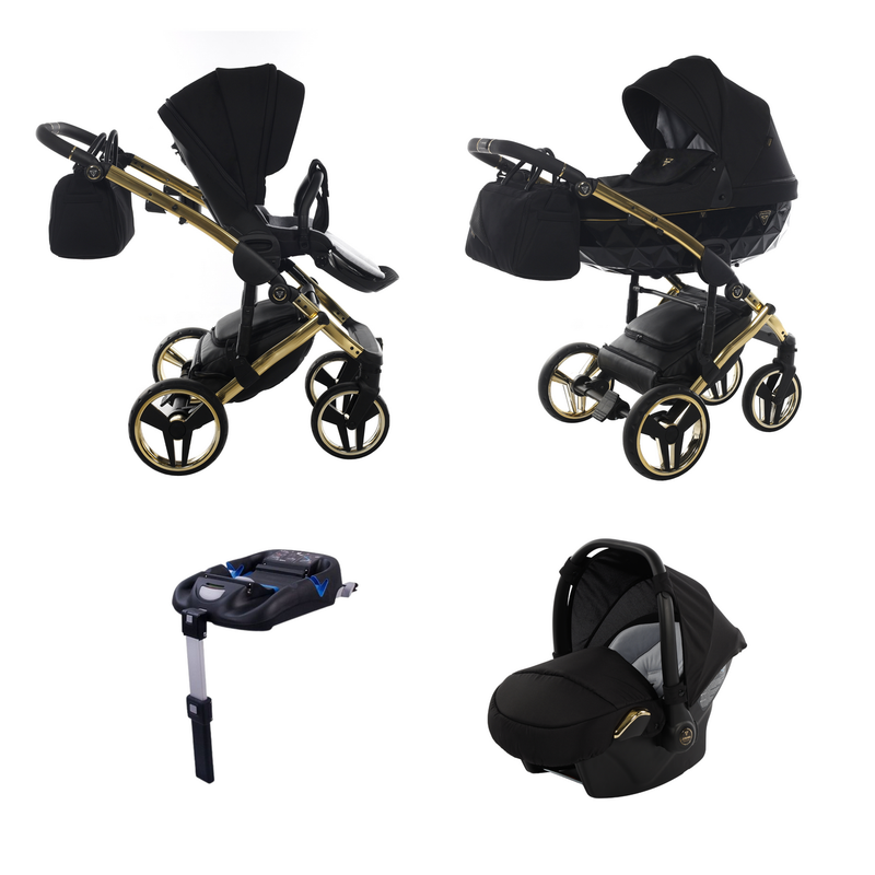 JUNAMA DIAMOND S LINE BLACK GOLD - 4IN1 (INCLUDES CAR SEAT & ISOFIX BASE)