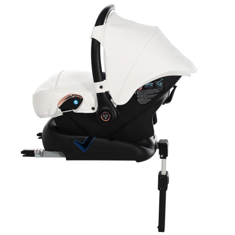 JUNAMA FLUO INDIVIDUAL SATIN ROSE GOLD WHITE DUO SLIM - 4IN1 (INCLUDES 2 X CAR SEAT & 2 X ISOFIX BASE)