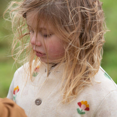 Little Green Radicals - From One To Another Flower Knitted Cardigan