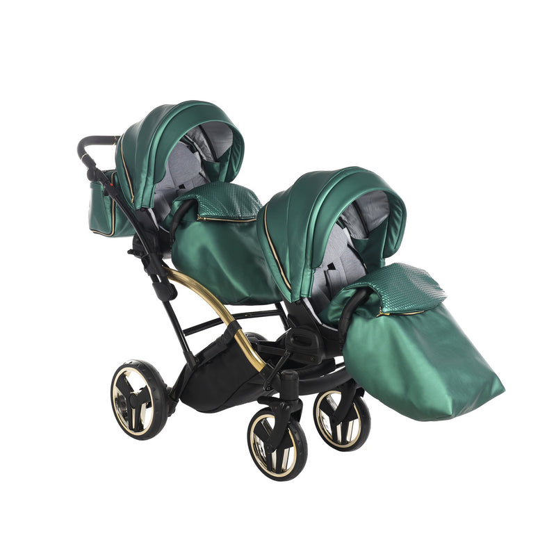 JUNAMA FLUO LINE GREEN DUO SLIM - 2IN1 (2 X CARRYCOTS & 2 X SEAT UNITS)