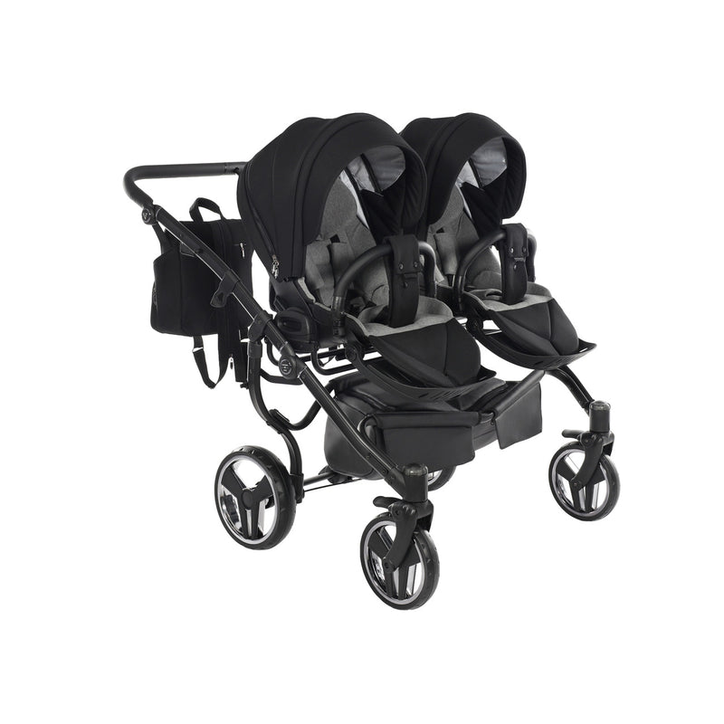 JUNAMA CORE DUO BLACK - 2IN1 (2 X CARRYCOTS & 2 X SEAT UNITS)