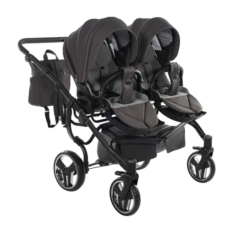 JUNAMA CORE DUO BLACK NICKEL -  2IN1 (2 X CARRYCOTS & 2 X SEAT UNITS)