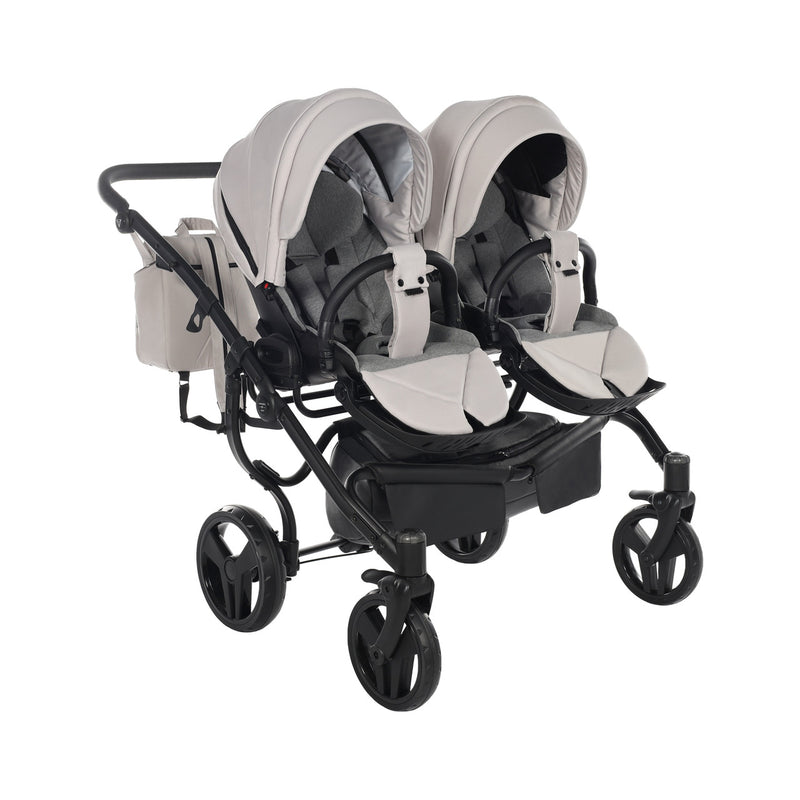 JUNAMA CORE DUO CLAY GREY - 2IN1 (2 X CARRYCOTS & 2 X SEAT UNITS)