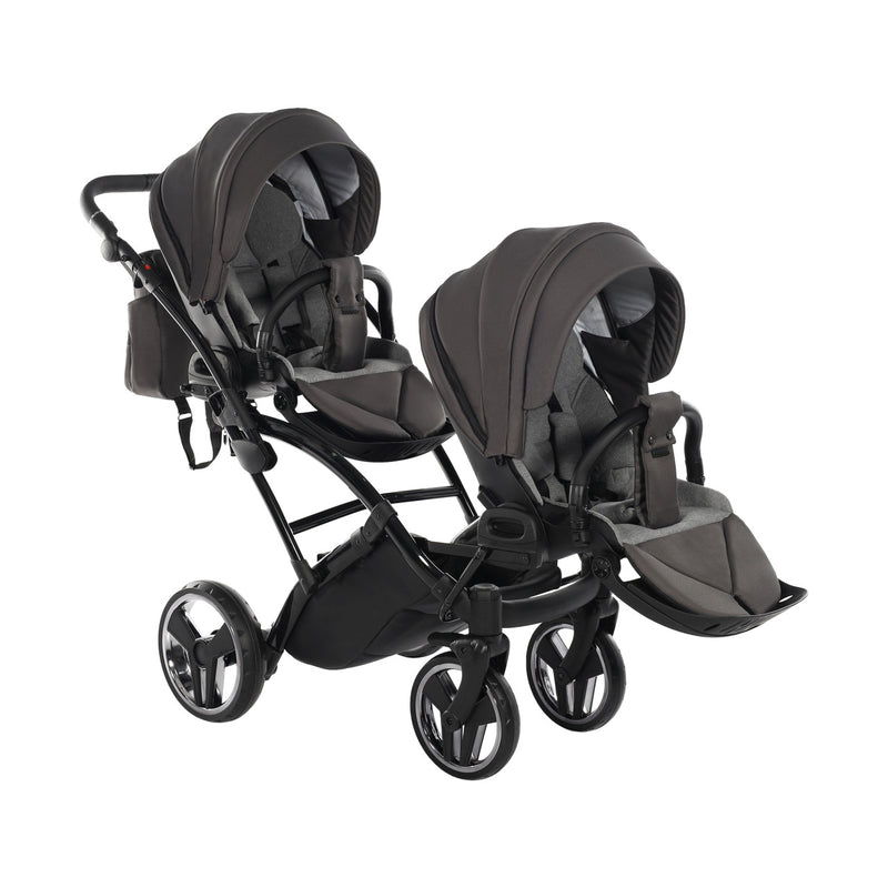 JUNAMA  CORE BLACK NICKEL DUO SLIM - 2IN1 (2 X CARRYCOTS & 2 X SEAT UNITS)