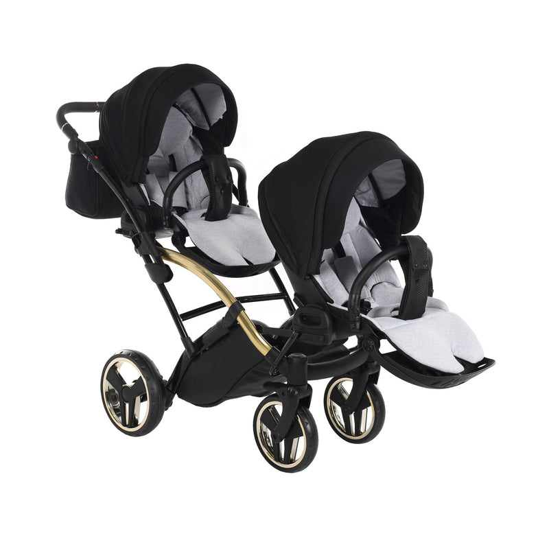 JUNAMA DIAMOND S LINE BLACK GOLD DUO SLIM - 2IN1 (2 X CARRYCOTS & 2 X SEAT UNITS)