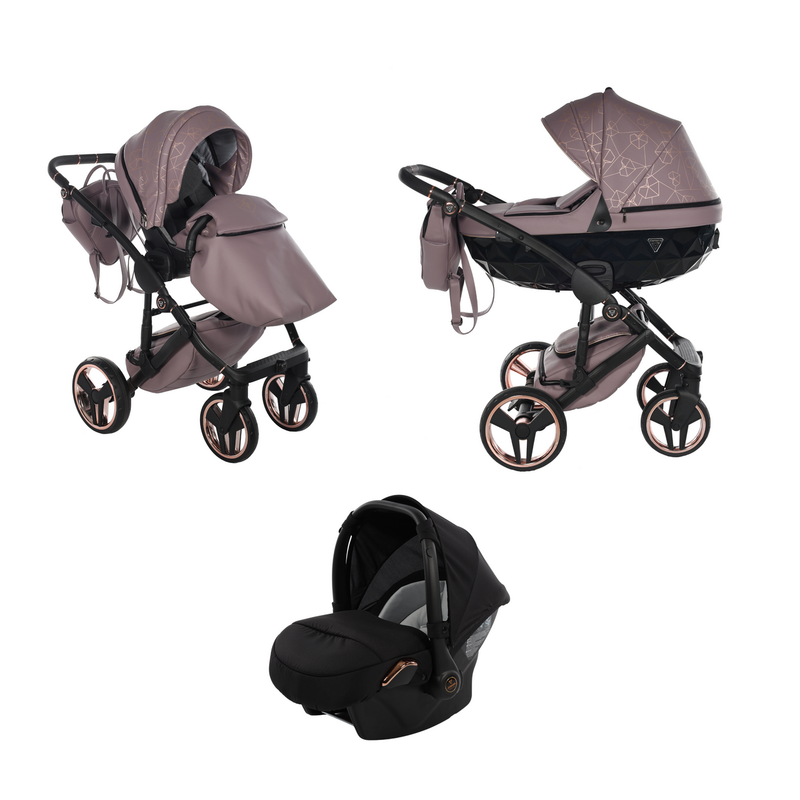 JUNAMA HEART MAUVE - 3IN1 (INCLUDES CAR SEAT)