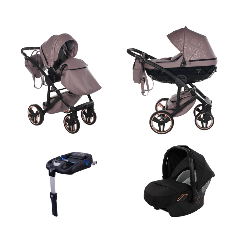 JUNAMA HEART MAUVE - 4IN1 (INCLUDES CAR SEAT & ISOFIX BASE)