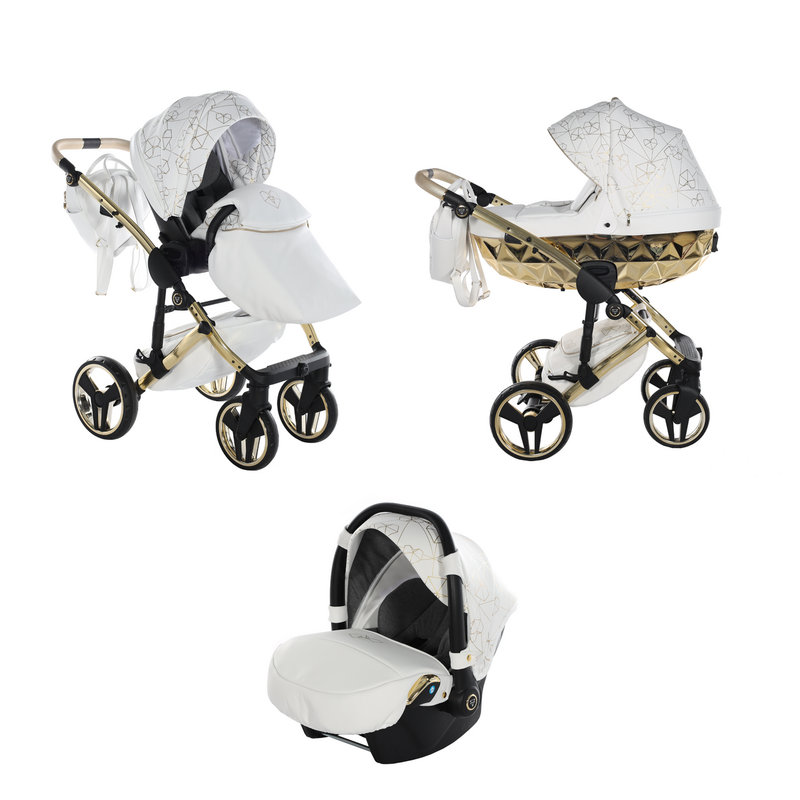 JUNAMA HEART WHITE GOLD - 3IN1 (INCLUDES CAR SEAT)