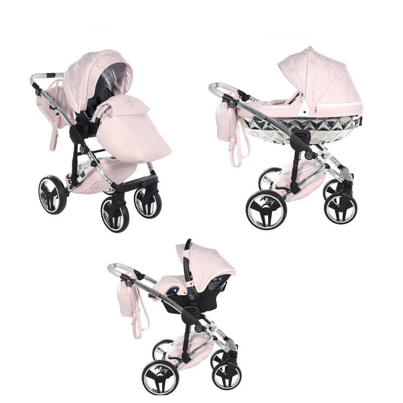 JUNAMA HEART PINK- 3IN1 (INCLUDES CAR SEAT)