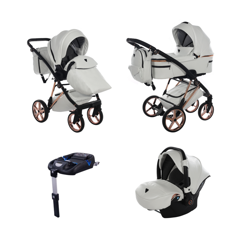 JUNAMA AIR PREMIUM WHITE - 4IN1 (INCLUDES CAR SEAT & ISOFIX BASE)