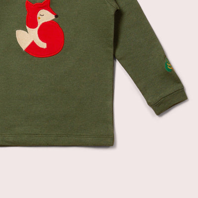 Little Green Radicals - Little Fox Applique Long Sleeve T-Shirt