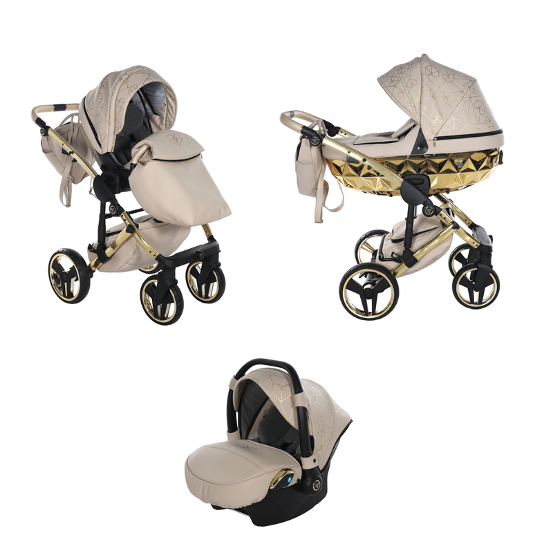 JUNAMA HEART BEIGE - 3IN1 (INCLUDES CAR SEAT)