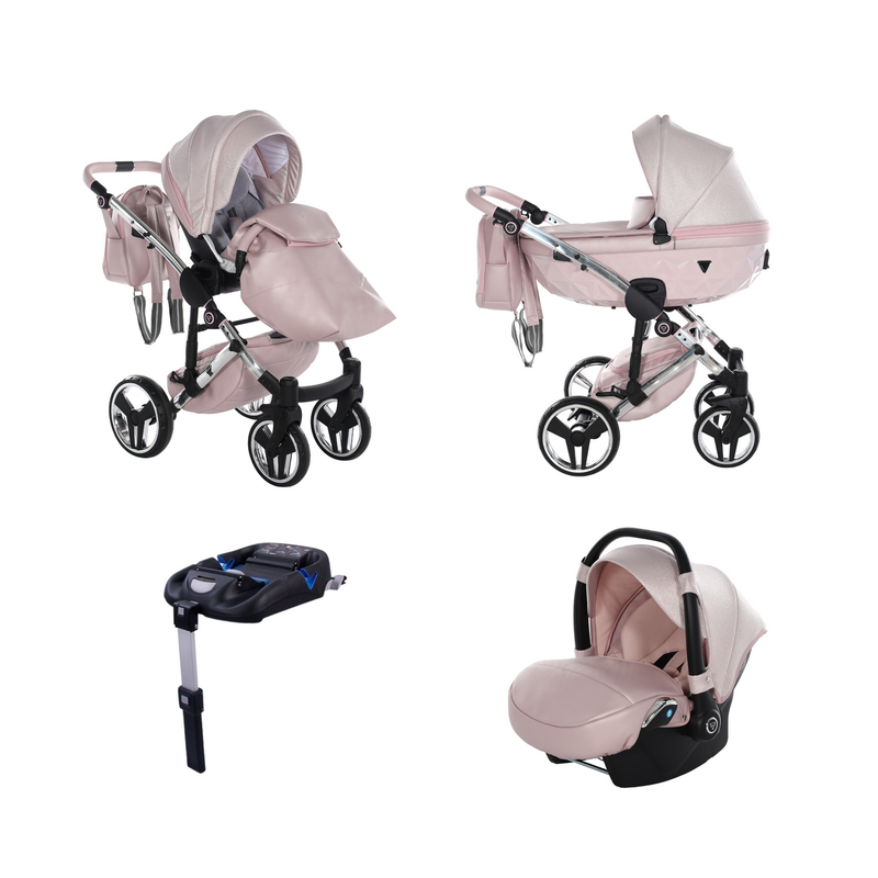 JUNAMA DOLCE PINK - 4IN1 (INCLUDES CAR SEAT & ISOFIX BASE)