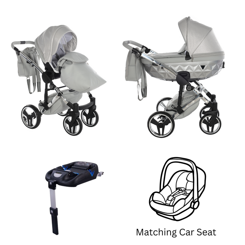 JUNAMA DOLCE SILVER - 4IN1 (INCLUDES CAR SEAT & ISOFIX BASE)