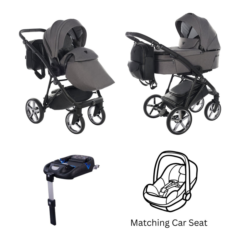 JUNAMA AIR GRAPHITE - 4IN1 (INCLUDES CAR SEAT & ISOFIX BASE)