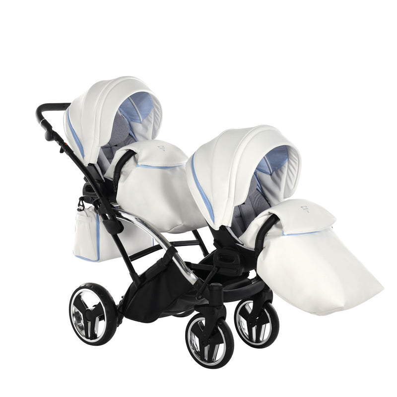 JUNAMA CANDY BLUE DUO SLIM - 2IN1 (2 X CARRYCOTS & 2 X SEAT UNITS)