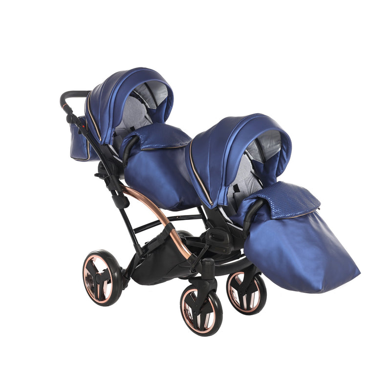 JUNAMA FLUO LINE NAVY DUO SLIM - 2IN1 (2 X CARRYCOTS & 2 X SEAT UNITS)