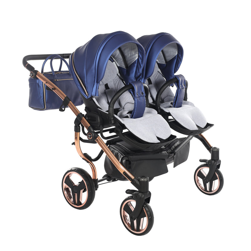 JUNAMA FLUO LINE DUO NAVY - 2IN1 (2 X CARRYCOTS & 2 X SEAT UNITS)