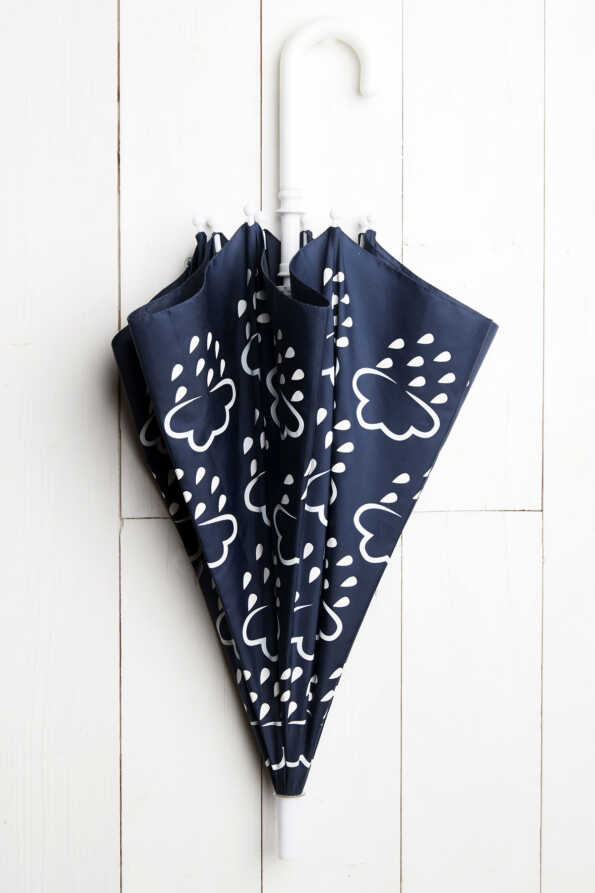 Grass & Air - Colour-Revealing Kids Umbrella in Navy