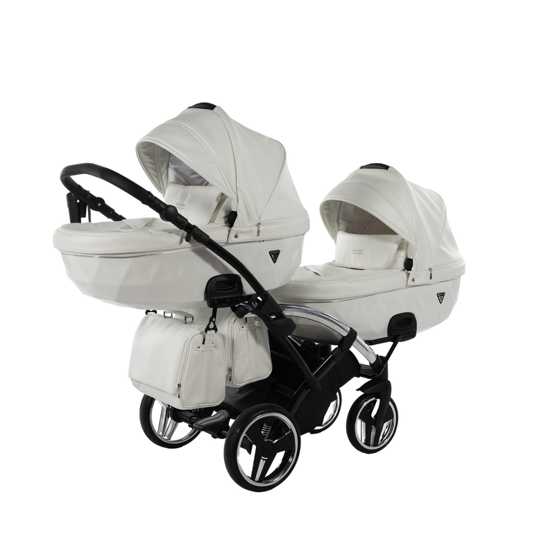 JUNAMA FLUO INDIVIDUAL WHITE SLIVER DUO SLIM - 4IN1 (INCLUDES 2 X CAR SEAT & 2 X ISOFIX BASE)