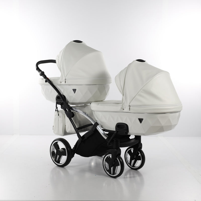 JUNAMA FLUO INDIVIDUAL WHITE SLIVER DUO SLIM - 4IN1 (INCLUDES 2 X CAR SEAT & 2 X ISOFIX BASE)