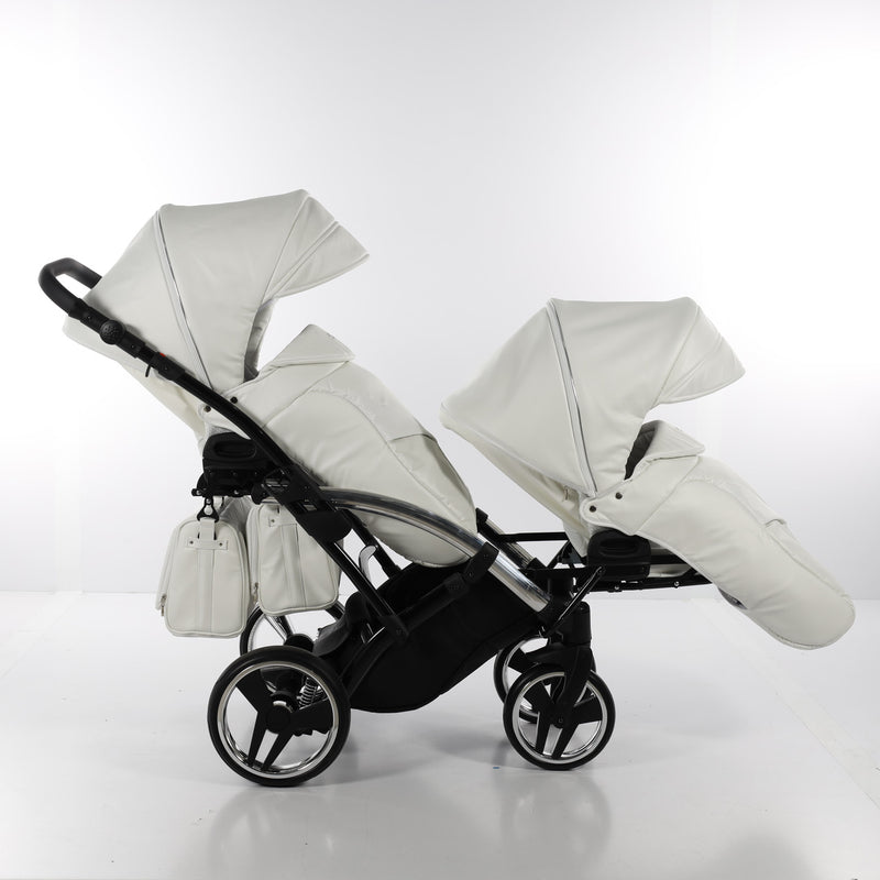 JUNAMA FLUO INDIVIDUAL WHITE SLIVER DUO SLIM - 3IN1 (INCLUDES 2 X CAR SEAT)