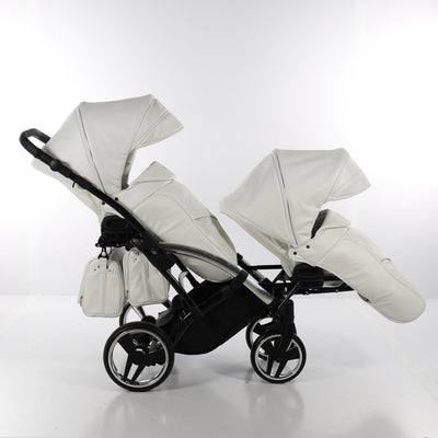 JUNAMA FLUO INDIVIDUAL WHITE SLIVER DUO SLIM - 4IN1 (INCLUDES 2 X CAR SEAT & 2 X ISOFIX BASE)