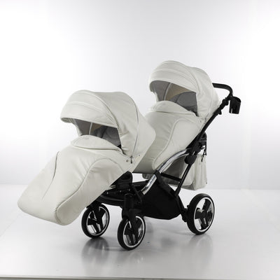 JUNAMA FLUO INDIVIDUAL WHITE SLIVER DUO SLIM - 4IN1 (INCLUDES 2 X CAR SEAT & 2 X ISOFIX BASE)