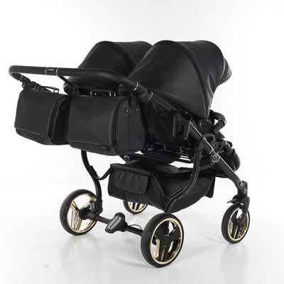 JUNAMA FLUO LINE DUO BLACK - 2IN1 (2 X CARRYCOTS & 2 X SEAT UNITS)