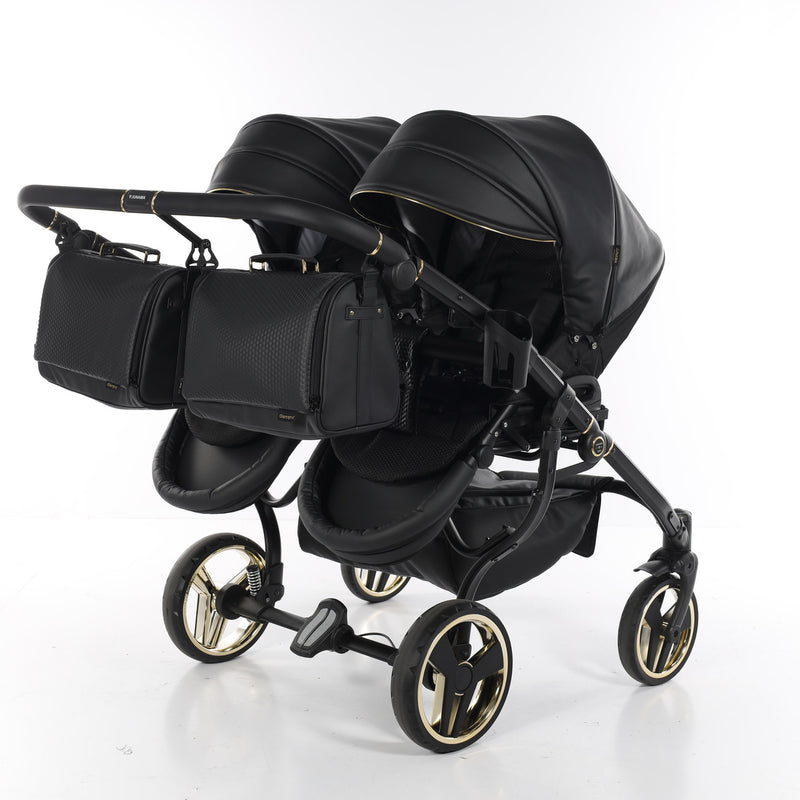 JUNAMA FLUO LINE DUO BLACK - 2IN1 (2 X CARRYCOTS & 2 X SEAT UNITS)