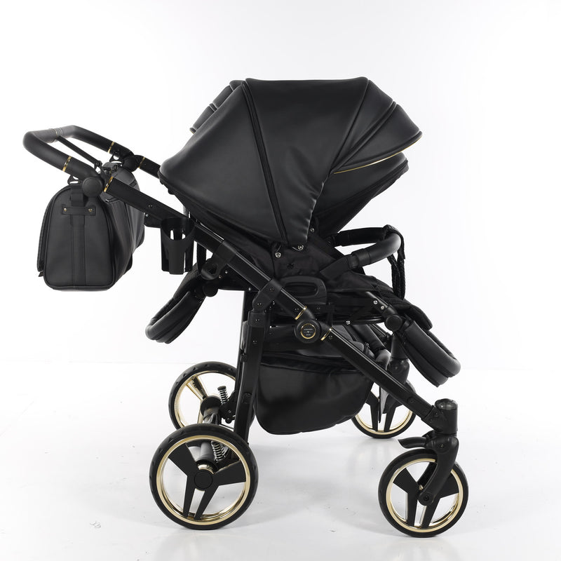 JUNAMA FLUO LINE DUO BLACK - 2IN1 (2 X CARRYCOTS & 2 X SEAT UNITS)