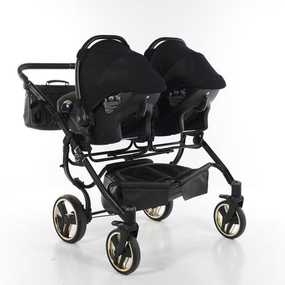 JUNAMA FLUO LINE DUO BLACK - 2IN1 (2 X CARRYCOTS & 2 X SEAT UNITS)