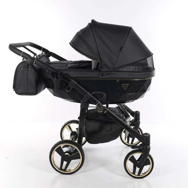 JUNAMA FLUO LINE DUO BLACK - 2IN1 (2 X CARRYCOTS & 2 X SEAT UNITS)