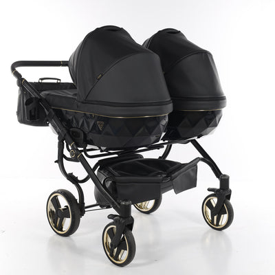 JUNAMA FLUO LINE DUO BLACK - 2IN1 (2 X CARRYCOTS & 2 X SEAT UNITS)