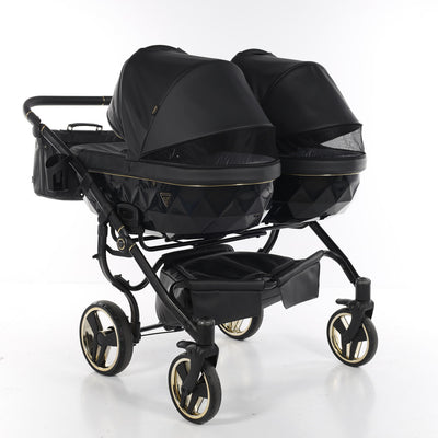 JUNAMA FLUO LINE DUO BLACK - 2IN1 (2 X CARRYCOTS & 2 X SEAT UNITS)