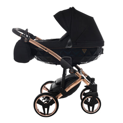 JUNAMA DIAMOND S LINE BLACK ROSE GOLD - 3IN1 (INCLUDES CAR SEAT)