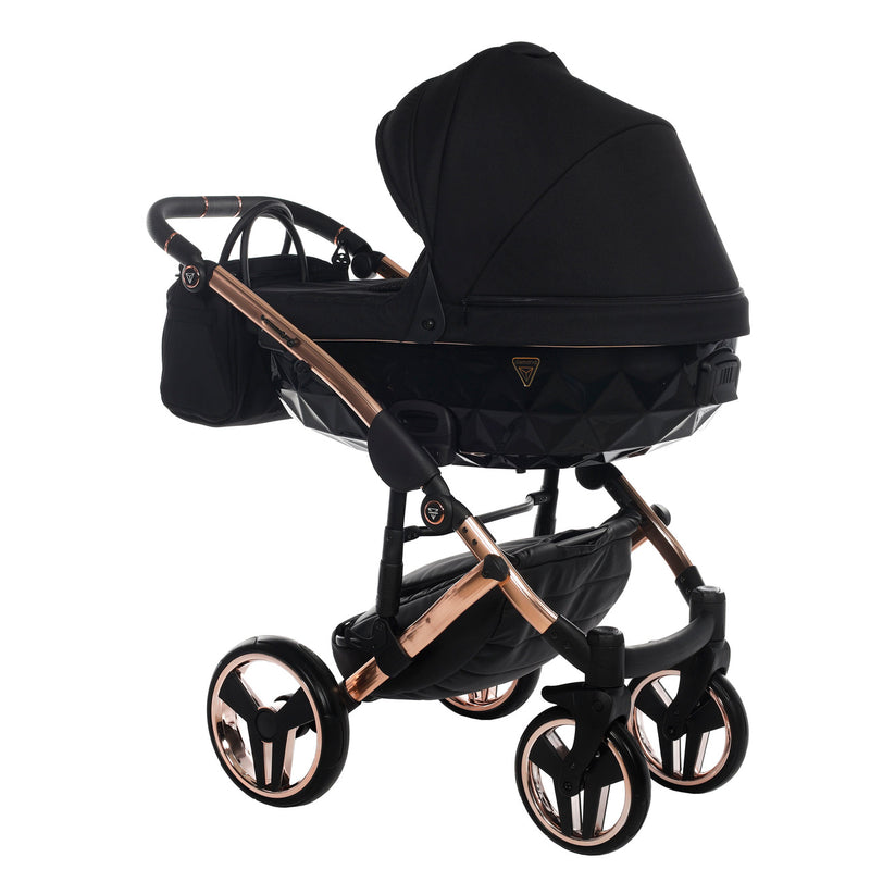 JUNAMA DIAMOND S LINE BLACK ROSE GOLD - 3IN1 (INCLUDES CAR SEAT)