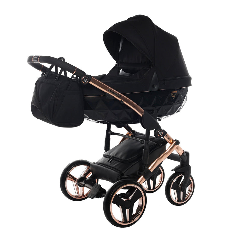 JUNAMA DIAMOND S LINE BLACK ROSE GOLD - 3IN1 (INCLUDES CAR SEAT)