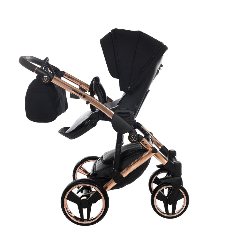 JUNAMA DIAMOND S LINE BLACK ROSE GOLD - 3IN1 (INCLUDES CAR SEAT)