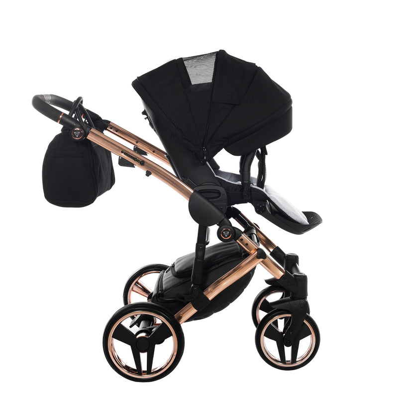 JUNAMA DIAMOND S LINE BLACK ROSE GOLD - 3IN1 (INCLUDES CAR SEAT)