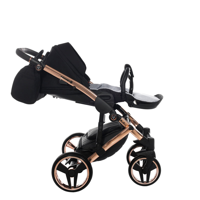 JUNAMA DIAMOND S LINE BLACK ROSE GOLD - 3IN1 (INCLUDES CAR SEAT)