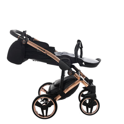 JUNAMA DIAMOND S LINE BLACK ROSE GOLD - 4IN1 (INCLUDES CAR SEAT & ISOFIX BASE)