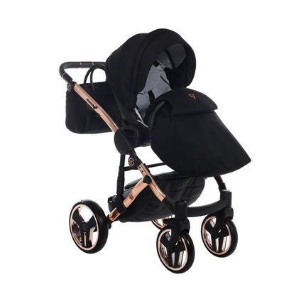 JUNAMA DIAMOND S LINE BLACK ROSE GOLD - 3IN1 (INCLUDES CAR SEAT)