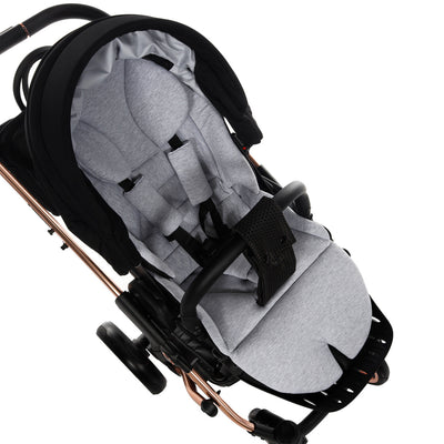 JUNAMA DIAMOND S LINE BLACK ROSE GOLD - 3IN1 (INCLUDES CAR SEAT)