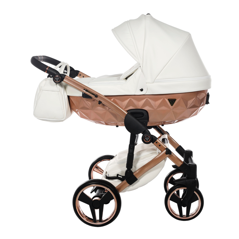 JUNAMA FLUO INDIVIDUAL SATIN WHITE ROSE GOLD - 3IN1 (INCLUDES CAR SEAT)